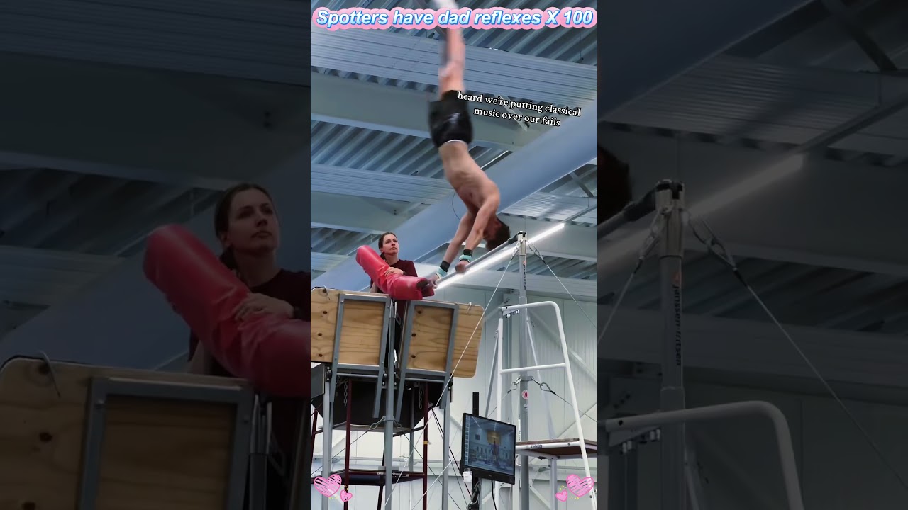 Spotters have dad reflexes X 100 #love #sports #gymnast #foryou