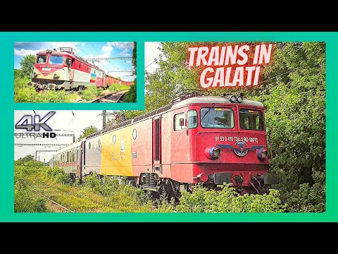 Trafic Feroviar pe Joante la Rasarit / Railway Traffic on Jointed Track at Sunrise | Trenuri Galati