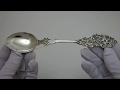Видеообзор Десертная серебряная ложка Цветы 115лт