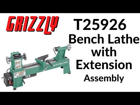 Grizzly T25926 Bench Lathe and Extension Assembly