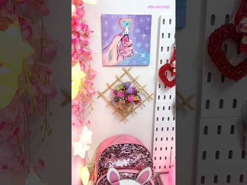 This DIY Flower Decor Made My Room Look Magical ✨💐 #diy #shorts #walldecor