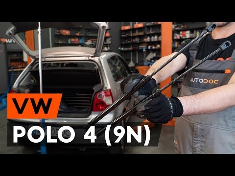 How to change gas struts / tailgate struts on VW POLO 4 (9N) [TUTORIAL AUTODOC]