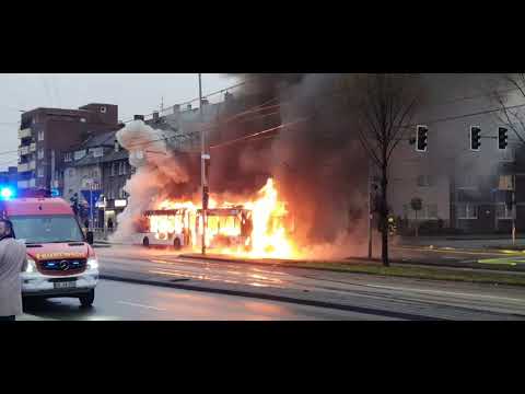 Busbrand in Gelsenkirchen-Horst 04.03.2021  18.00 Uhr