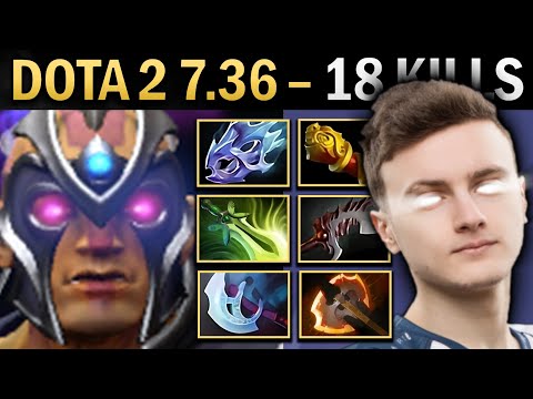 Anti-Mage Gameplay Miracle with 18 Kills and Butterfly - Dota 2 7.36
