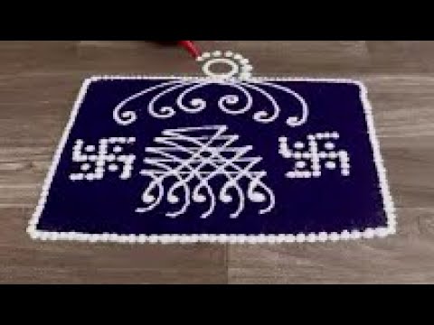happy dasara* vijayadashami special saraswati rangoli || beautiful dashara rangoli design  by Gauri Video