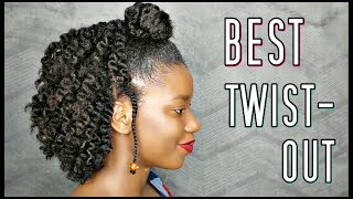 NATURAL HAIR Top Knot and TWIST OUT (NO GEL!!)