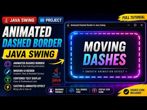 Animated Dashed Border In Java Swing Graphics2d Animation Tutorial
