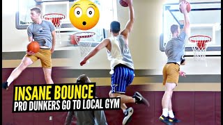 These Dudes Have INSANE BOUNCE!! WTF! When Pro Dunkers Walk Into LA Fitness and Take OVER!