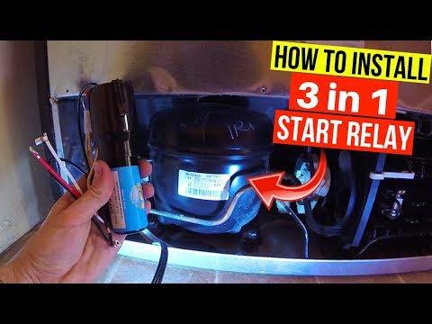 Fix Refrigerator. Installing Universal Relay (3 in 1 Starter) on Compressor -Jonny DIY