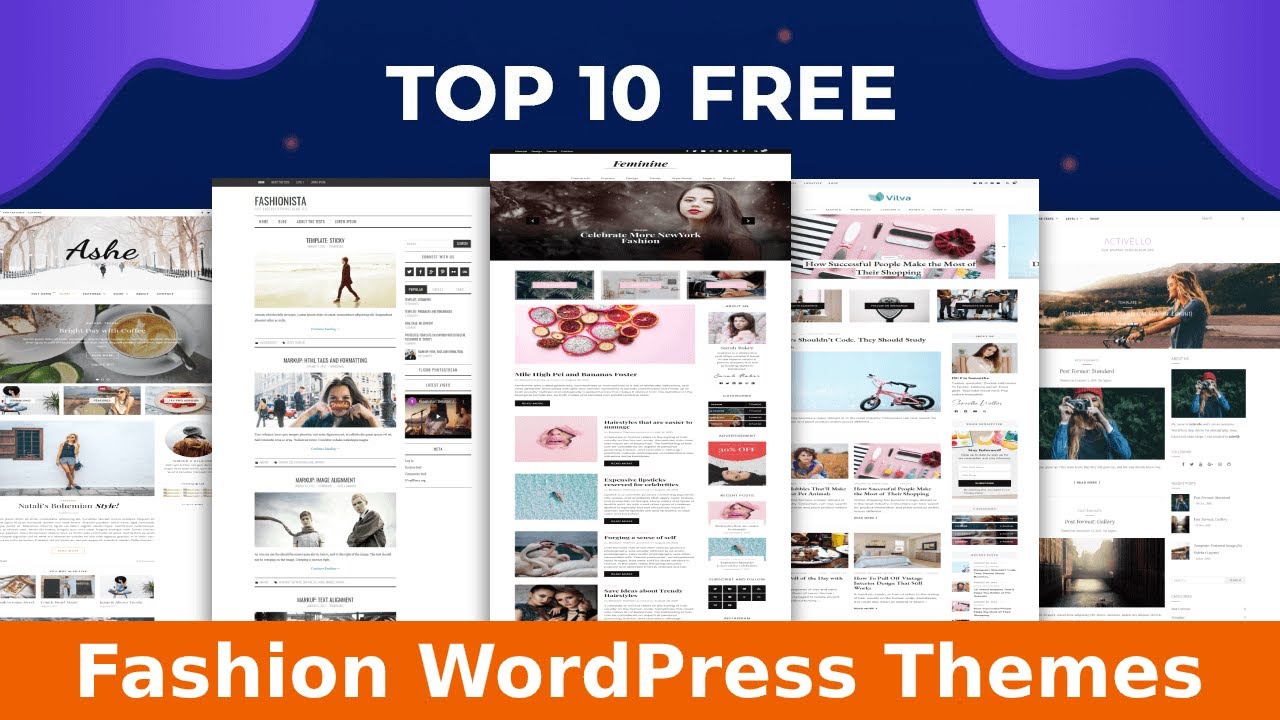 10 Best Free Fashion WordPress Themes |  WordPress Themes For Fashion Store Website |  Wpshopmart
