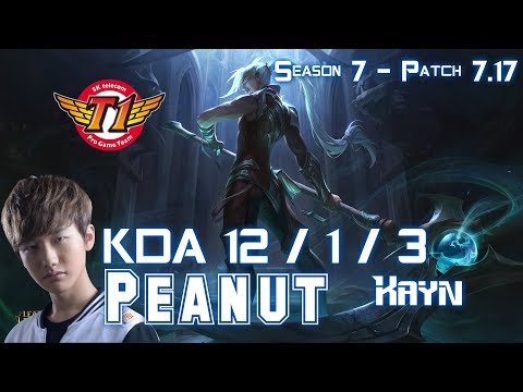 SKT T1 Peanut KAYN vs SEJUANI Jungle - Patch 7.17 KR Ranked
