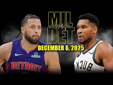 Milwaukee Bucks vs Detroit Pistons Full Game Highlights – December 6, 2025 | NBA Season