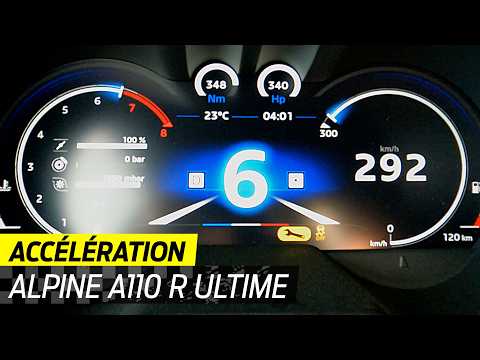 Accélération ALPINE A110 R Ultime (345 ch) : quelle vitesse maxi au sans-plomb 102 ?