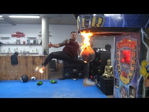 BRENNENDEN Boxautomat mit TORNADOKICK rasiert - Automat KOMPLETT ZERSTÖRT ! CRAZY!