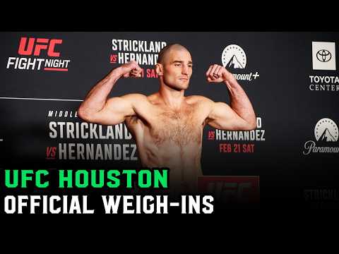 UFC Houston: Strickland vs. Hernandez Official Weigh Ins