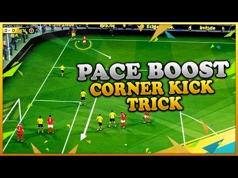 FIFA 16 PACE BOOST CORNER KICK TUTORIAL - UNIQUE CORNER KICK METHOD FOR SCORING GOALS - (H2H & FUT)