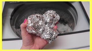 Put Aluminum FOIL in WASHING MACHINE & DRYER!! (Be AMAZED with What Happens Next!) Andrea Jean