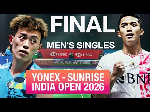 FINAL MEN'S SINGLES |  LIN CHUN YI V/S JONATAN CHRISTIE | YONEX SUNRISE INDIA OPEN 2026