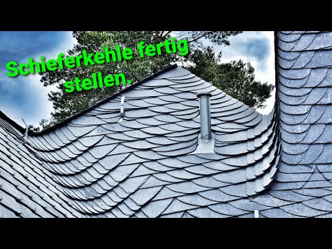 Schieferkehle beenden - Live vom Schieferdach in Dresden - Schieferdecker