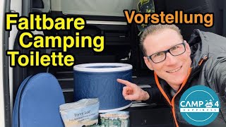 Camping Toilette: Faltbar und platzsparend, Outdoor und Notfall-Toilette, VW Bulli & Campervans
