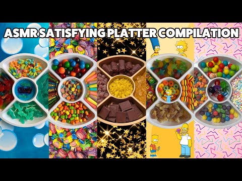 ASMR SATISFYING PLATTER COMPILATION | NO TALKING, SATISFYING SOUNDS, SMOOTH CANDY POURS