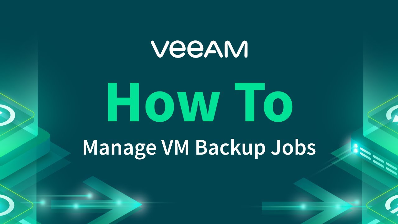 How to manage VM backup jobs video