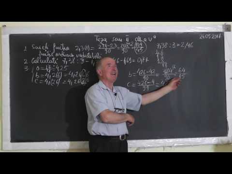 Lectia 1521 - TEZA: Operatii in Q Fractii Perimetrul si Aria unui triunghi Media aritmetica Clasa 5