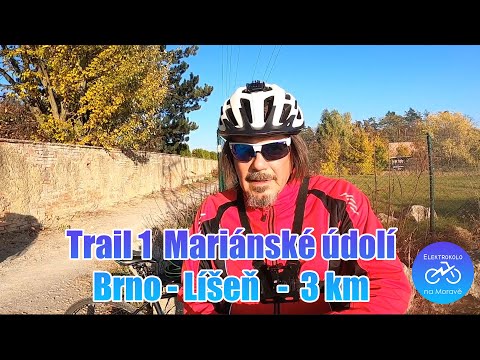 Elektrokolo: Cyklotrasa Trail 1 Mariánské údolí Líšeň Brno