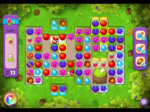 GardenScapes Level 4091 no boosters (24 moves)