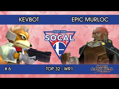 Fight For SoCal 6 - Kevbot (Fox) VS Epic Murloc (Ganondorf) - SSBM - Top 32 (Winners Round 1)