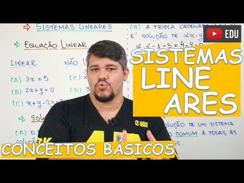 🔴 SISTEMAS - CONCEITOS BÁSICOS (EQUAÇÃO LINEAR)