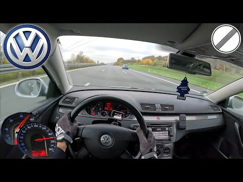 VW Passat b6 1.9 TDI 105HP Stage 2 Top Speed Germany Autobahn POV
