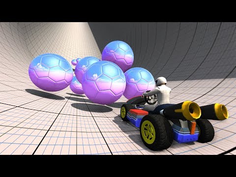 20 Inflatable Balls Rolling Against Cars - Beamng drive
