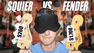 Video thumbnail for Squier Jazz Bass vs Fender American Jazz Bass (Blind Test Challenge) by Tom’s Place of Bass