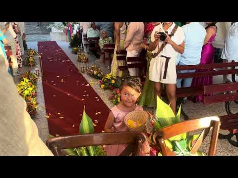 Baby Keyla Flower Girl At Tio Diego & Tia Maria Camila Wedding In Santa Marta, Colombia