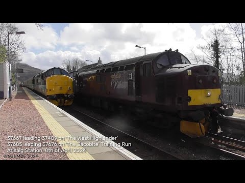 Back to the 80's at Arisaig! The West Highlander & Jacobite Training Class 37's: 08/04/24