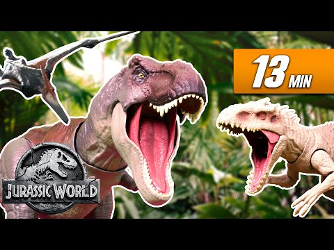 Every Dino Battle EVER Compilation! | Jurassic World | Mattel Action!