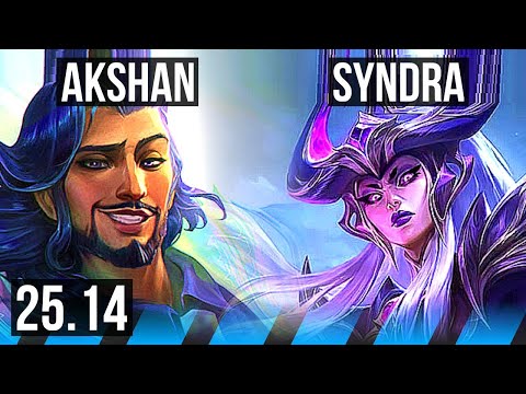 AKSHAN vs SYNDRA (MID) | 19/3/12, Legendary | EUW Master | 25.14