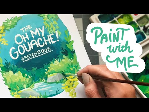 Paint with Me | Handmade Gouache Sketchbook Cover