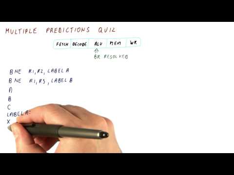 Multiple Predictions Quiz - Georgia Tech - HPCA: Part 1