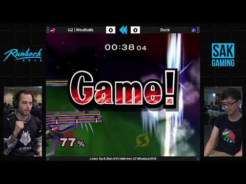 Runback 2018 Top 48 Losers Top 8 - G2|Westballz (Falco) vs Duck (Samus)