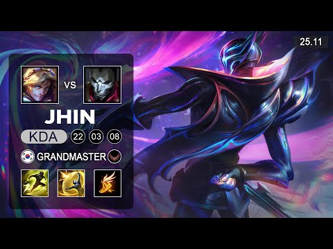 Jhin vs Ezreal ADC - KR Grandmaster - Patch 25.11 Season 15