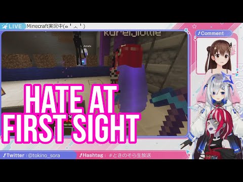 Hololive Cut - Tokino Sora Enjoying Kanata And Enderman Relationship | Minecraft [Hololive/Sub]