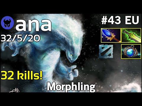 32 kills! ana [OG] plays Morphling!!! Dota 2 7.22
