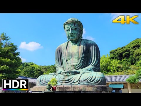 The Great Buddha of Kamakura Japan Virtual Walk 4K HDR (鎌倉散歩)