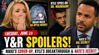 Y&R Spoilers June 23: Nikki’s Cover-Up, Kyle Spies on Dr. Markham, Nate’s Secret