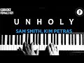 Sam Smith ft. Kim Petras - Unholy 𝗙𝗘𝗠𝗔𝗟𝗘 𝗞𝗘𝗬 Slowed Acoustic Piano Instrumental Cover Lyrics