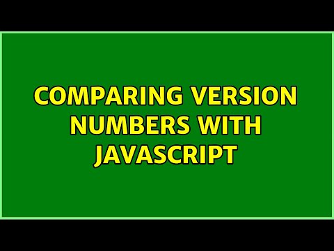 Comparing Version Numbers With Javascript