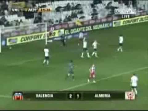 Almeria vs Valencia 2-3 Goals Highlights 2-1-2009