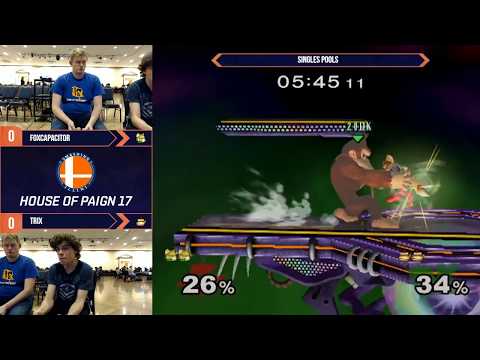 House of Paign 17 - FoxCapacitor (Fox) vs. Trix (Donkey Kong) - SSBM - Singles Pools